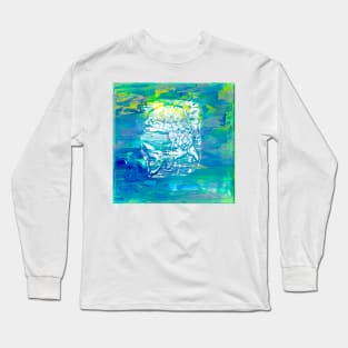 Fish Stamp on Abstract Background Long Sleeve T-Shirt